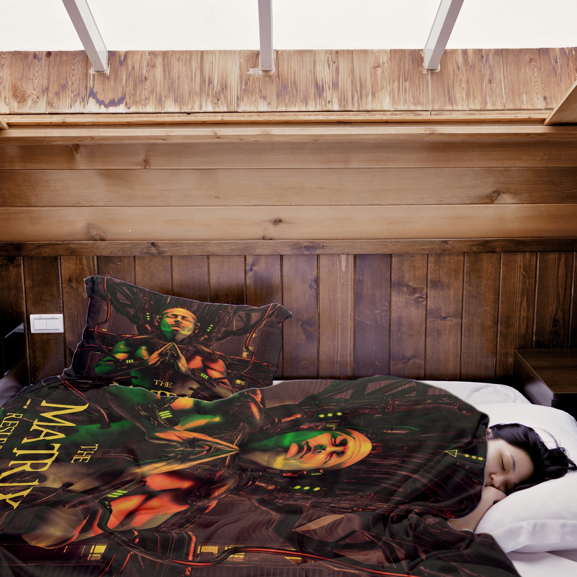 Therapy blankets bedding set brown matrix