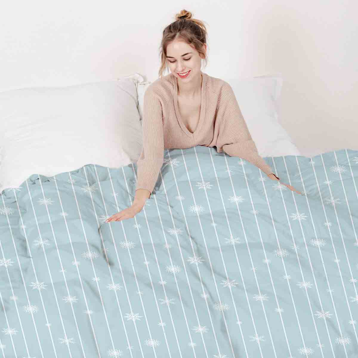 Couverture thérapeutique originale - Housse en coton Elsa étoiles