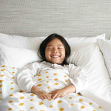 Original therapy blanket - cotton cover yellow flowers