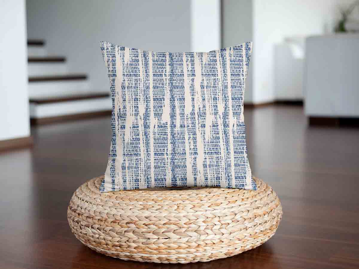 Health pillow with blue pattern