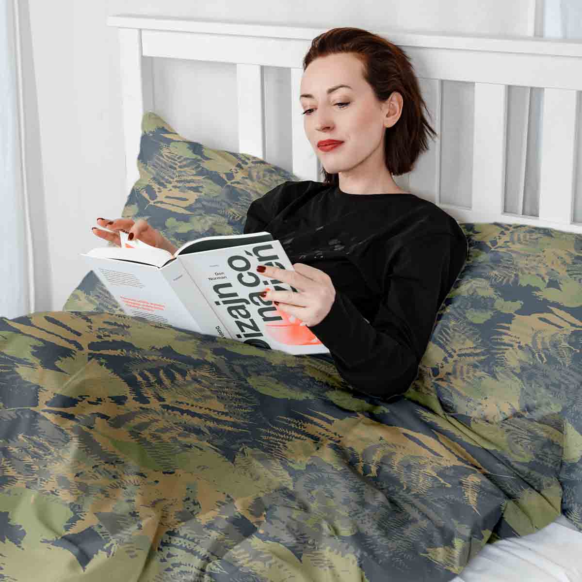 Ensemble de literie avec couverture thérapeutique forêt