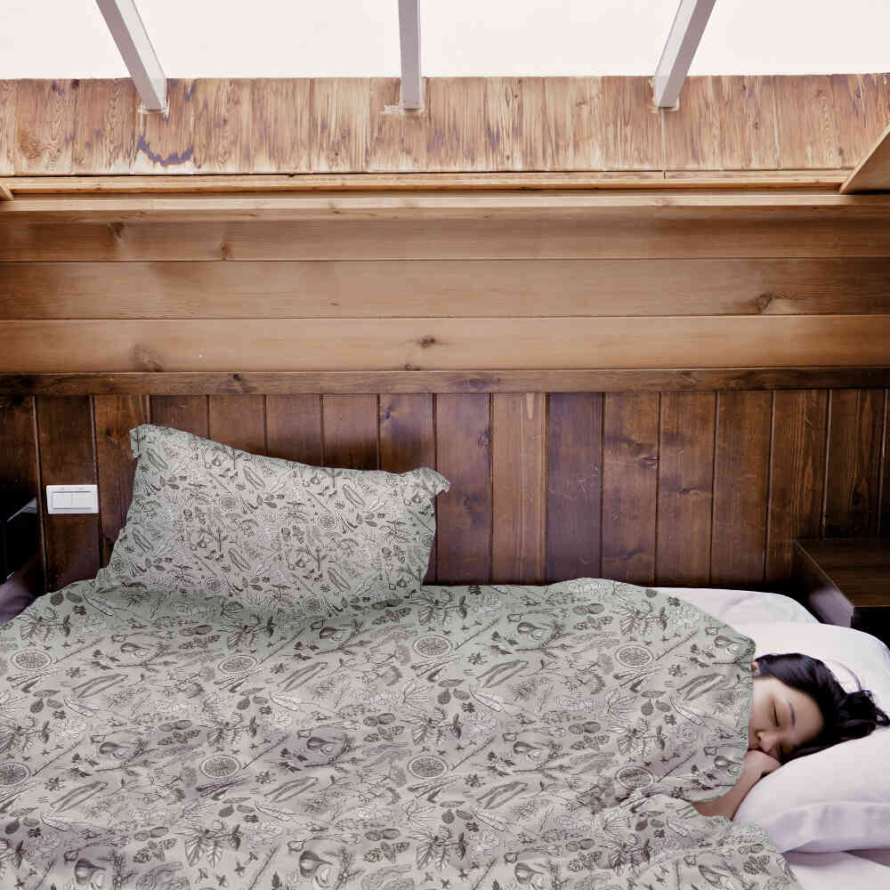 Therapy blankets bedding set gray spice