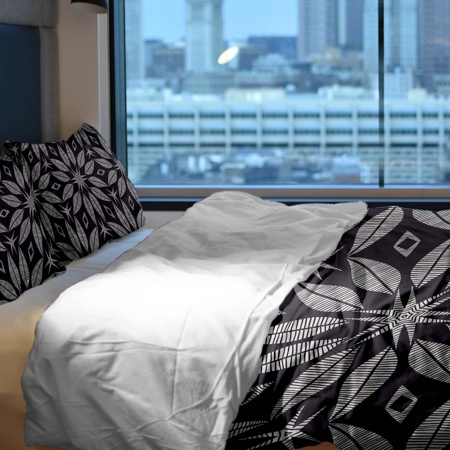 Therapy blankets bedding set with large flower