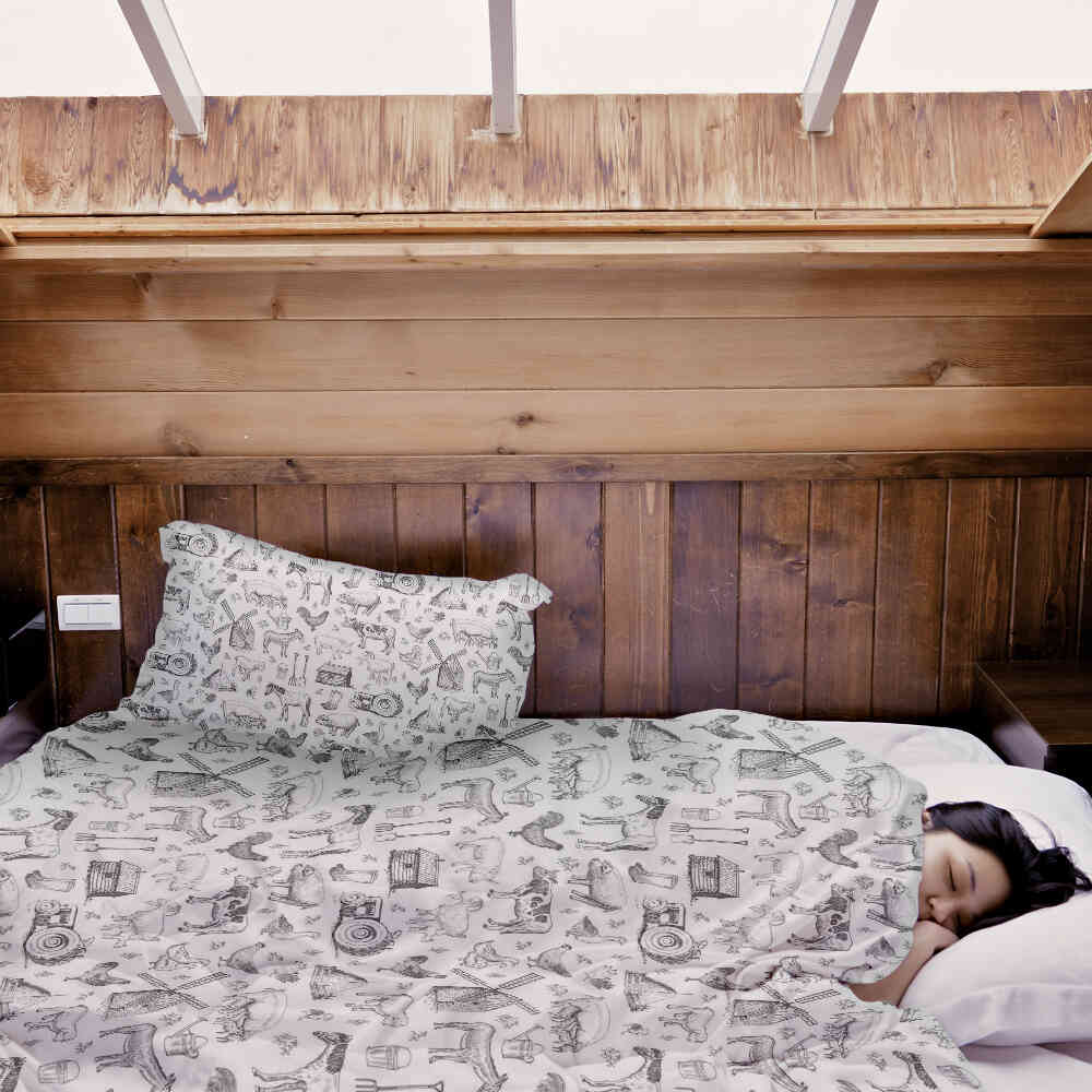 Therapy blankets bedding set gray farmhouse