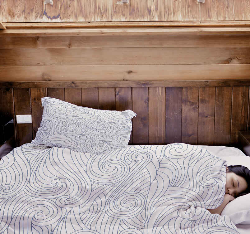 Therapy blankets bedding set blue waves