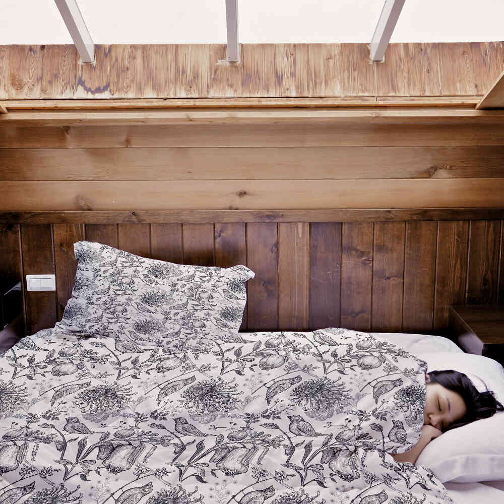 Couette thérapeutique Ensemble de literie Gris Printemps