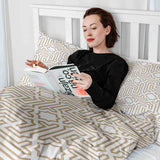 Original therapy blanket - cotton cover beige with shapes