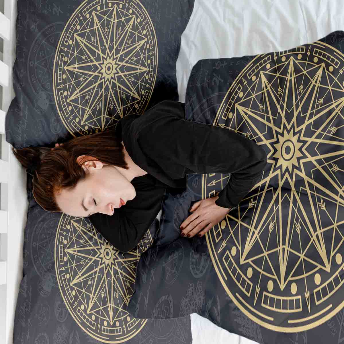Couverture thérapeutique originale - Housse en coton Mandala mystique