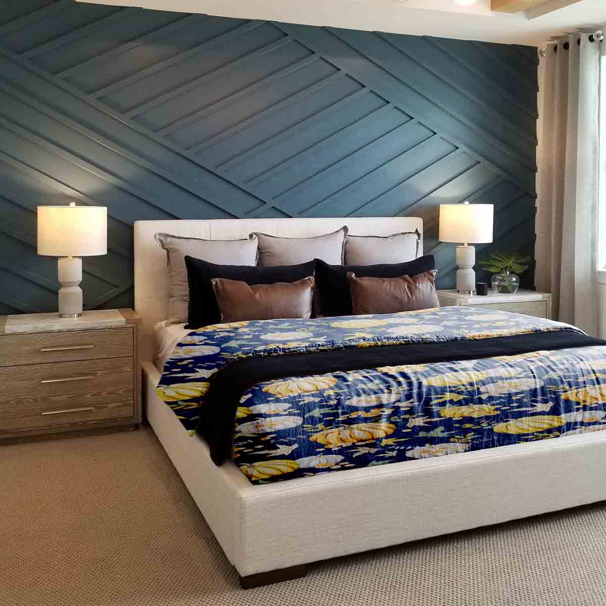 Therapy blankets bedding set blue with pumpkins