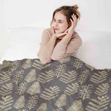 Therapy blankets and bedding set with forest motif.