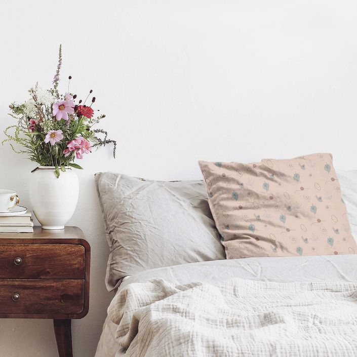 Health Pillow Pink Plants