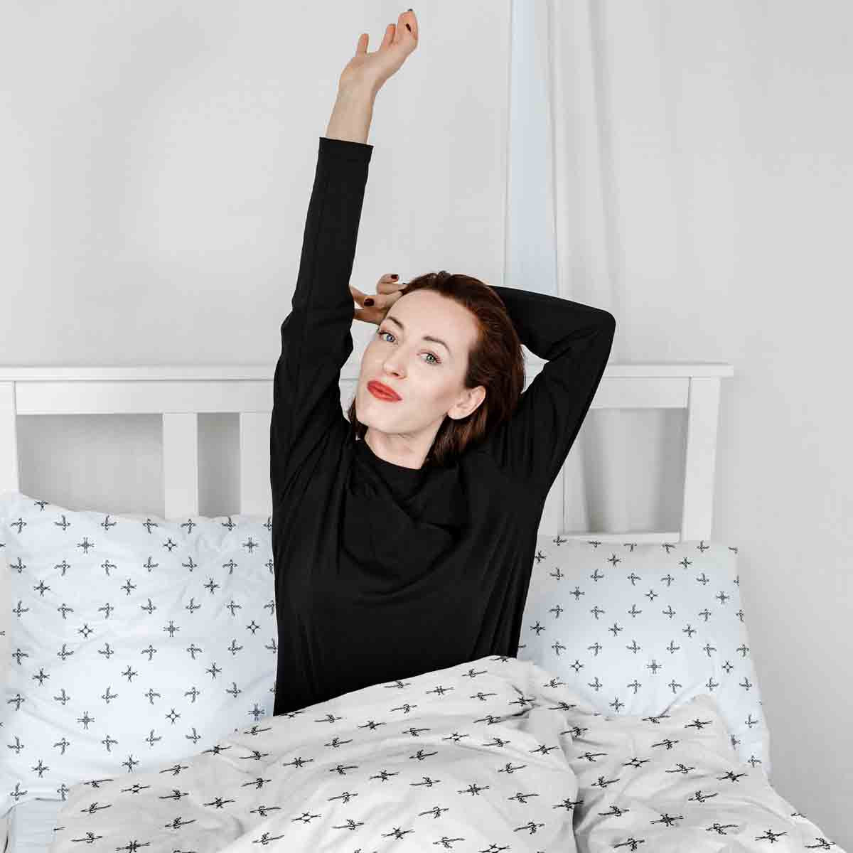 Ensemble de linge de lit avec couvertures thérapeutiques aux formes exceptionnelles