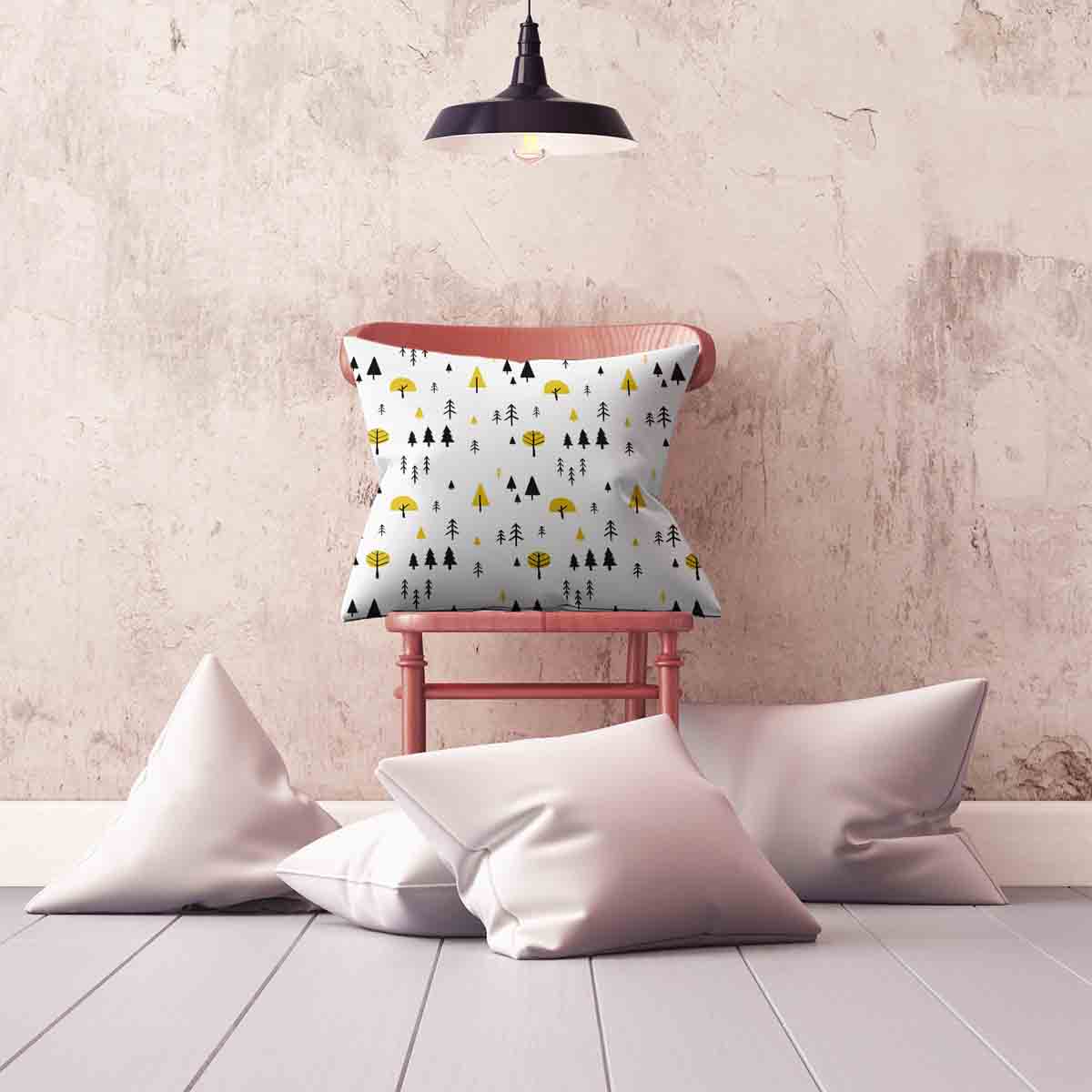 Coussin de santé avec des arbres jaunes