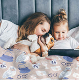 Therapy blanket and bedding set with Harry's owl.