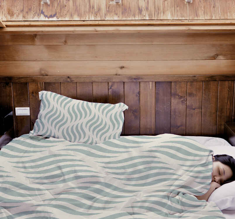 Therapy blankets bedding set abstract waves