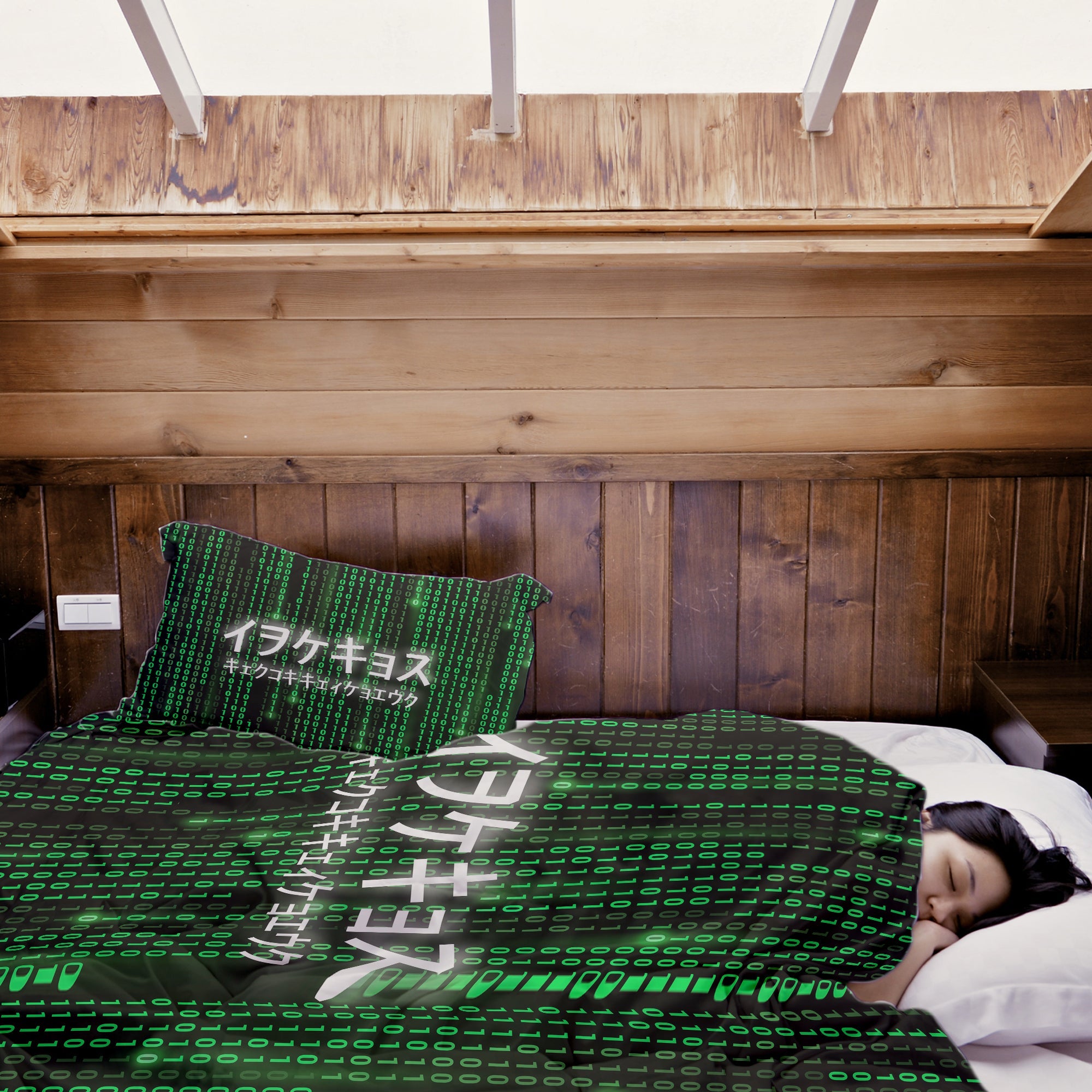 Ensemble de literie couverture thérapeutique vert The Matrix