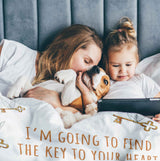 Original therapy blanket - cotton cover white with flying key