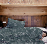 Original therapy blanket - cotton cover with ships