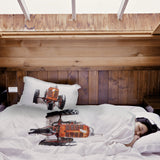 Original therapy blanket - cotton cover tractor in orange