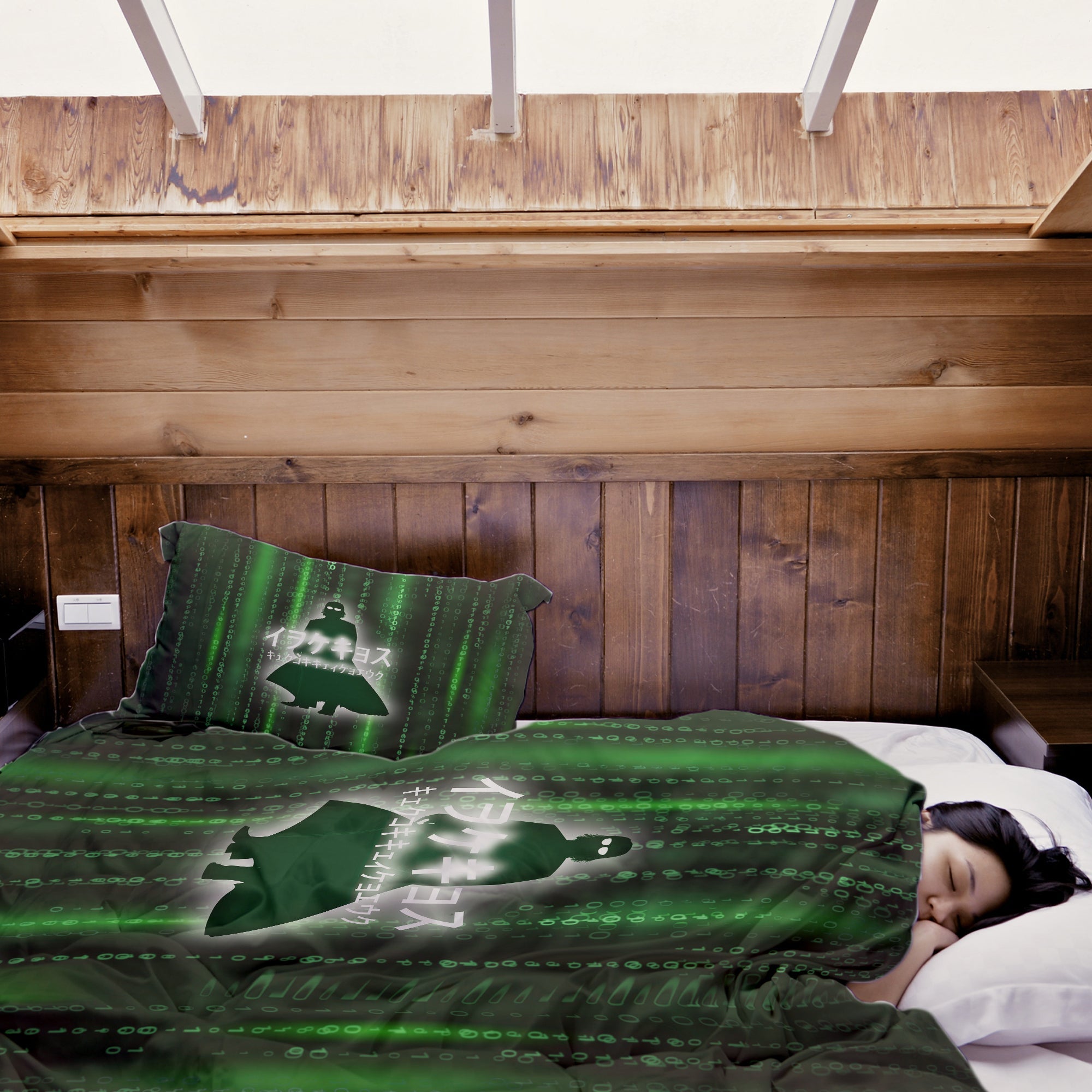 Ensemble de literie avec couverture thérapeutique Vert Matrix II