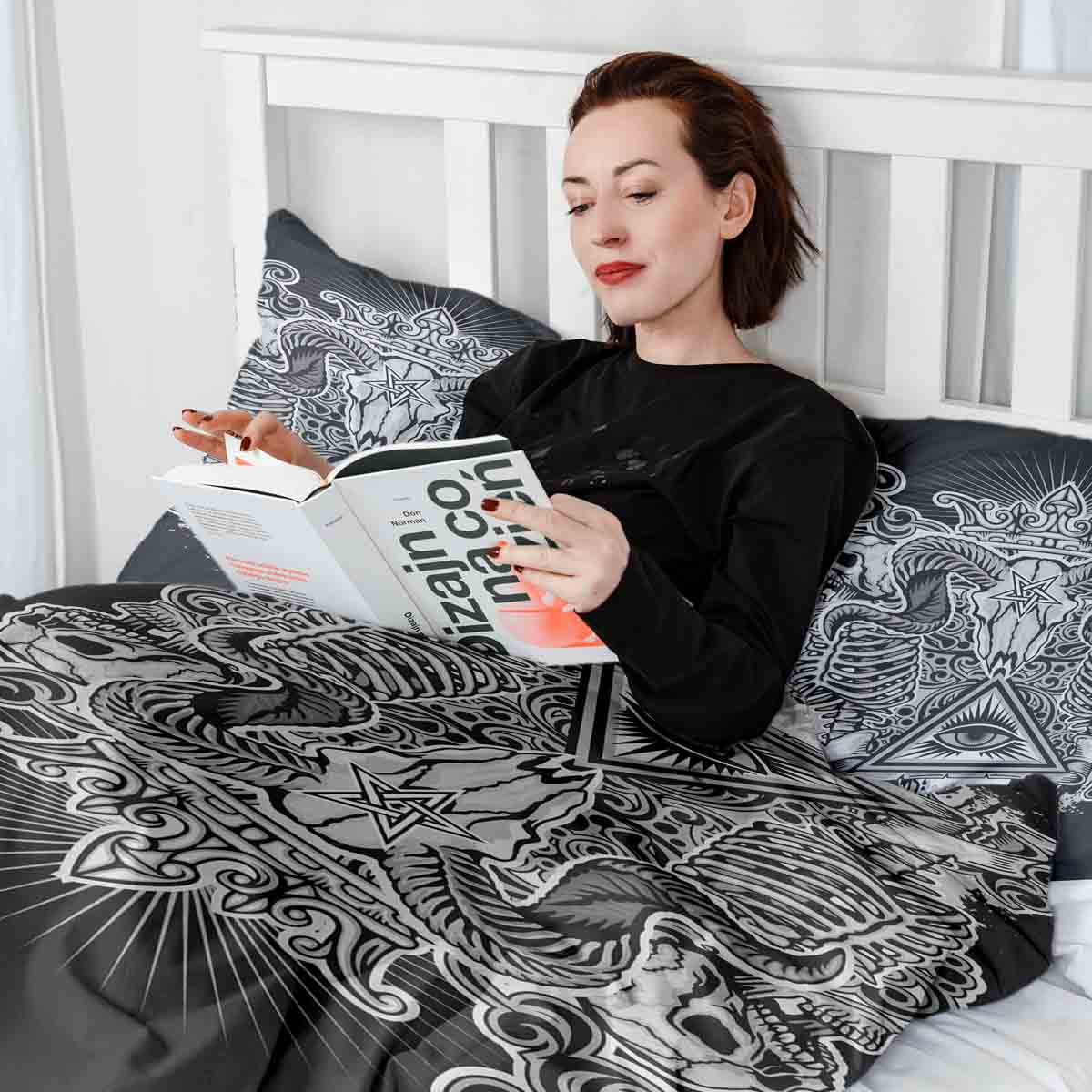 Therapy blankets bedding set black eye 2