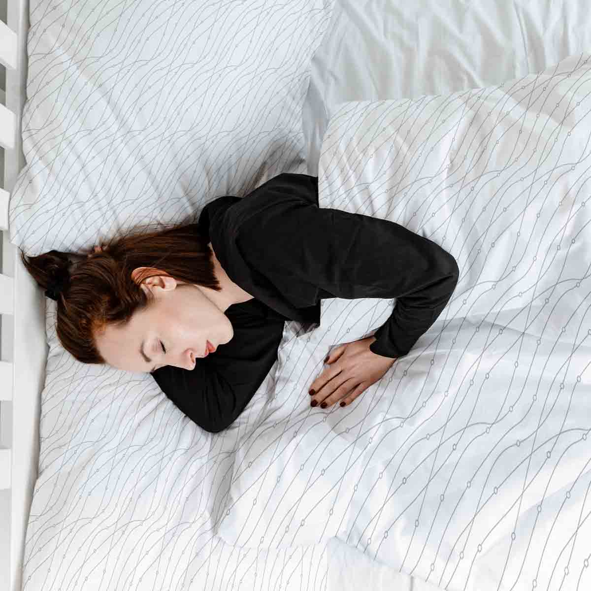 Couette thérapeutique Ensemble de literie blanc étoiles orbite