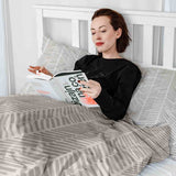 Original therapy blanket - cotton cover beige with stripes