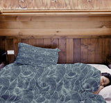 Original therapy blanket - cotton cover waves in the sea