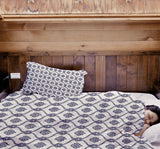 Original therapy blanket - cotton cover blue sailor pattern