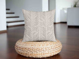 Beige health pillow with stripes