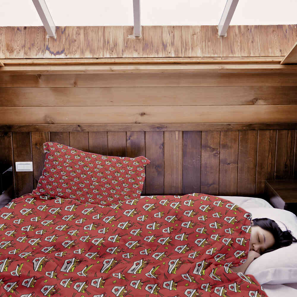 Therapy blankets bedding set red take-away