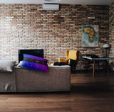 Purple health pillow with shapes