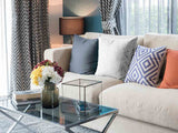 Health pillow light grey branches