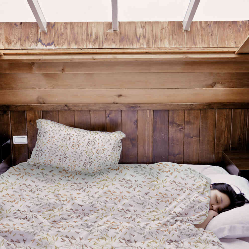 Therapy blankets bedding set with delicate colorful branches
