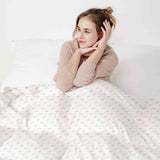 Therapy blanket and bedding set with small rhombuses
