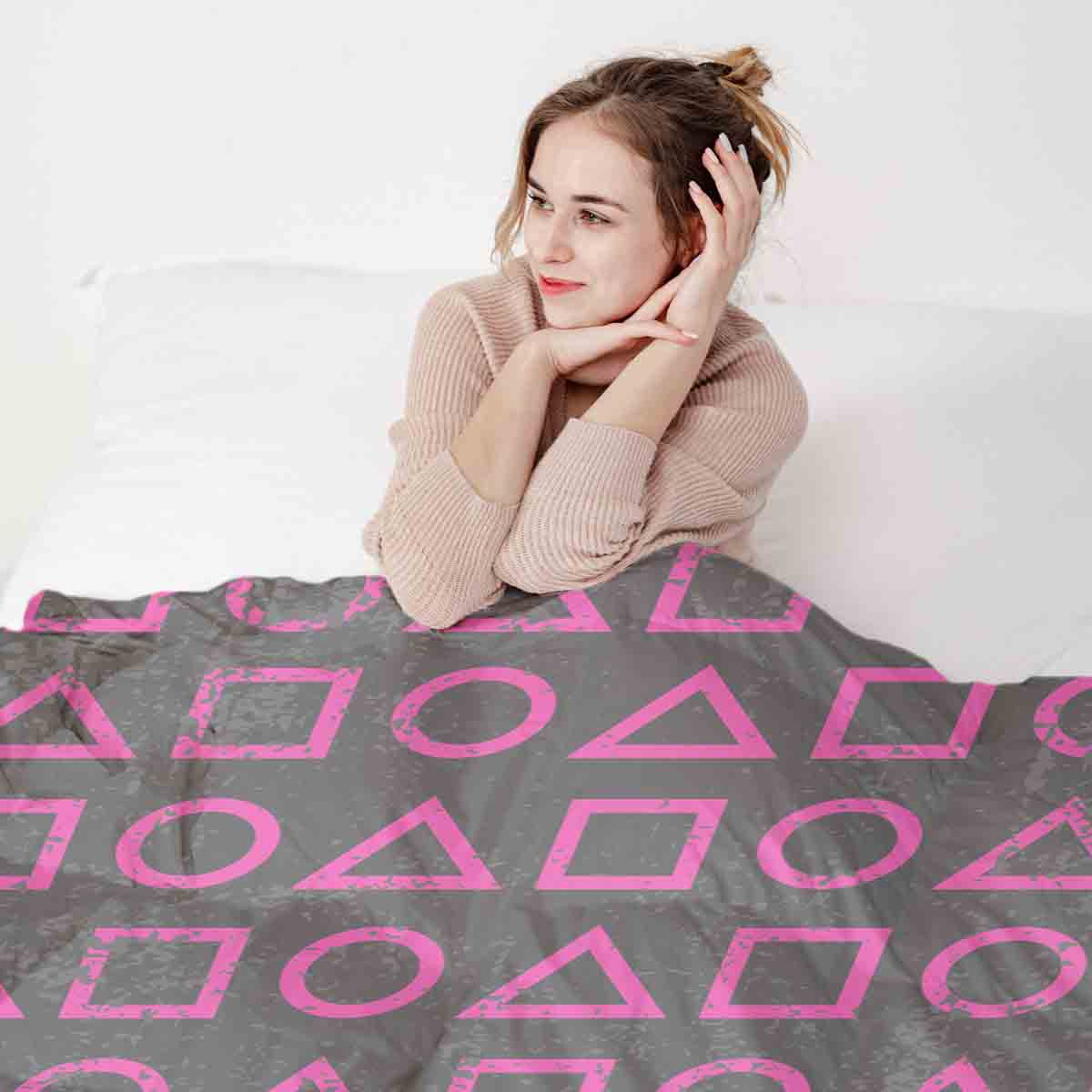 Couette de thérapie Ensemble de linge de lit Formes Dalgona