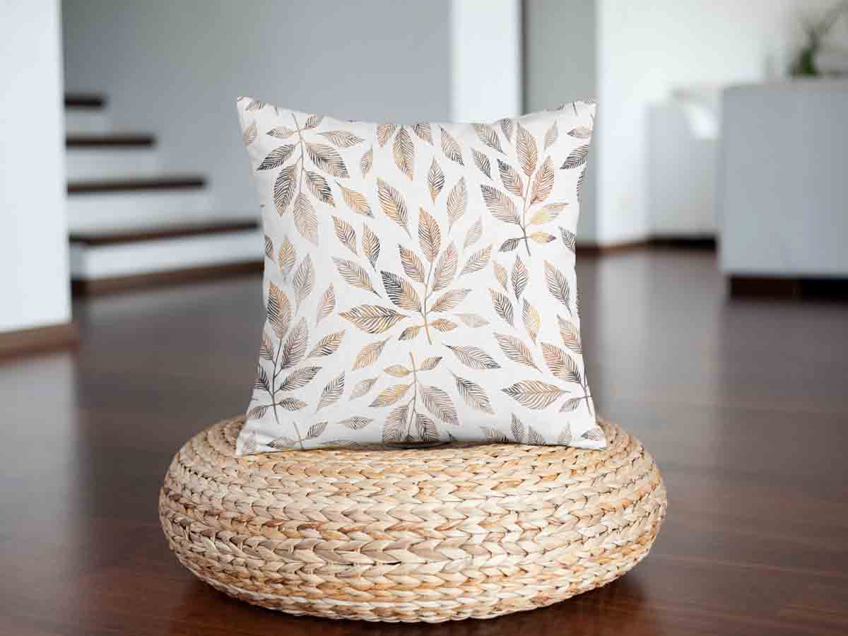 Health pillow white with light brown branches