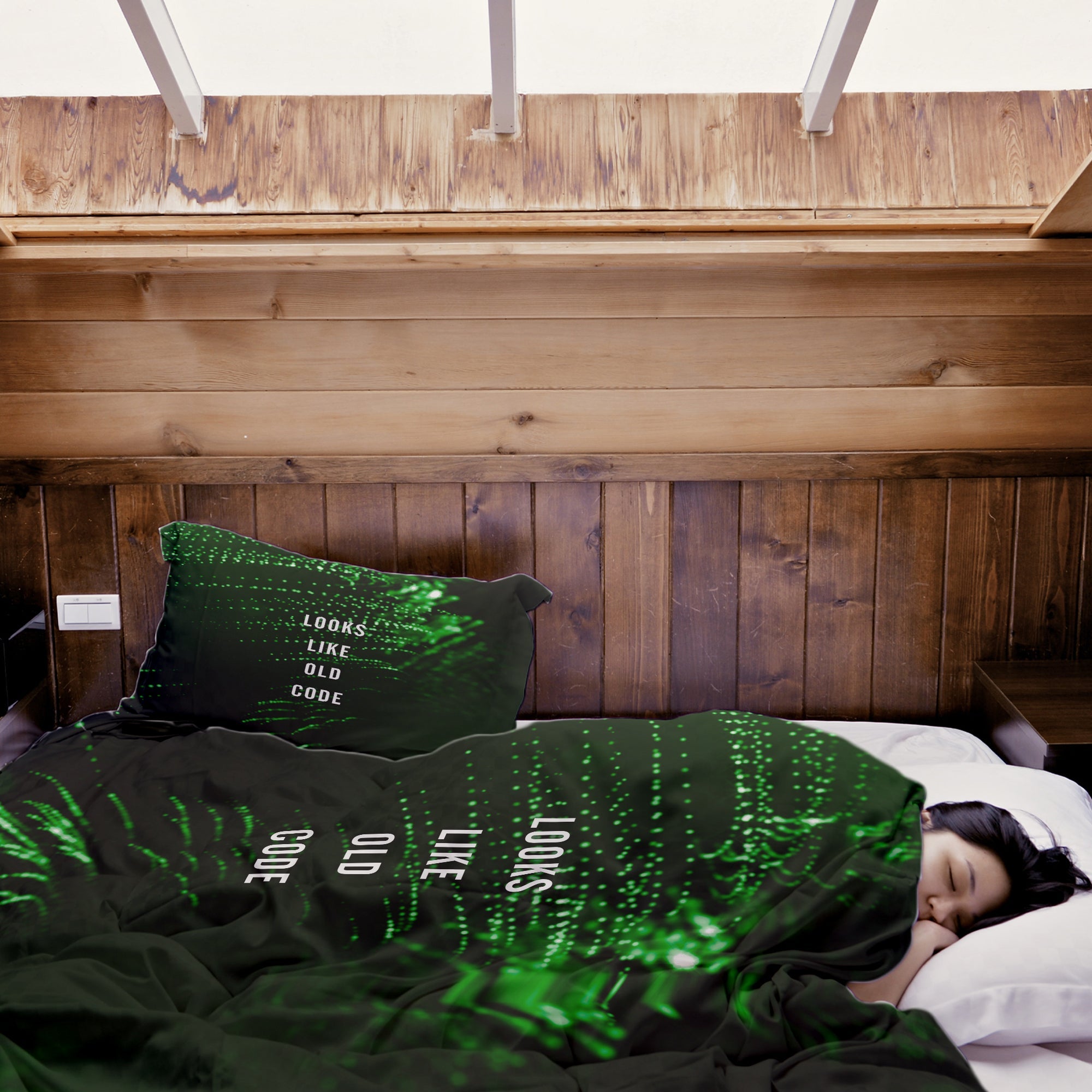 Therapy blankets bedding set green Looks Like