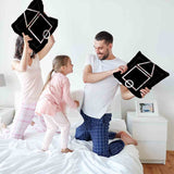 Health pillows, bloody shapes.
