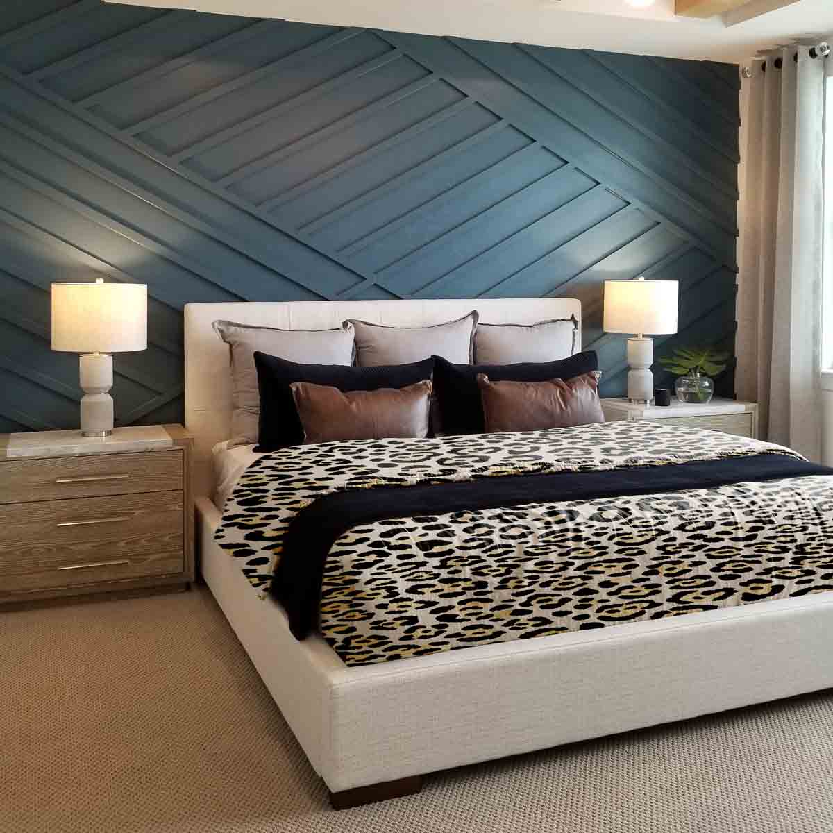 Ensemble de literie avec couverture thérapeutique motif léopard