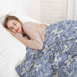 Original therapy blanket - cotton cover blue Christmas