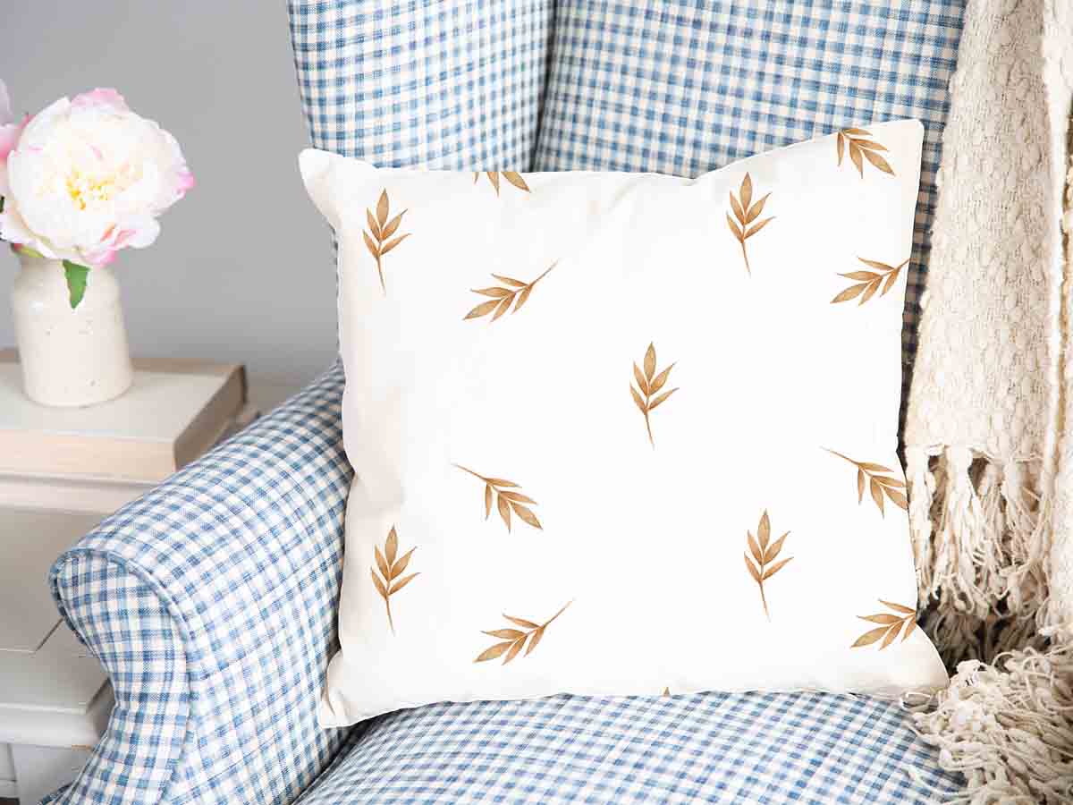 Coussin de santé blanc avec pailles