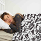 Therapy blankets bedding set Halloween cat