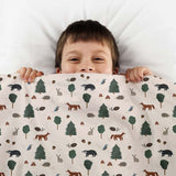 Original therapy blanket - cotton cover forest animals
