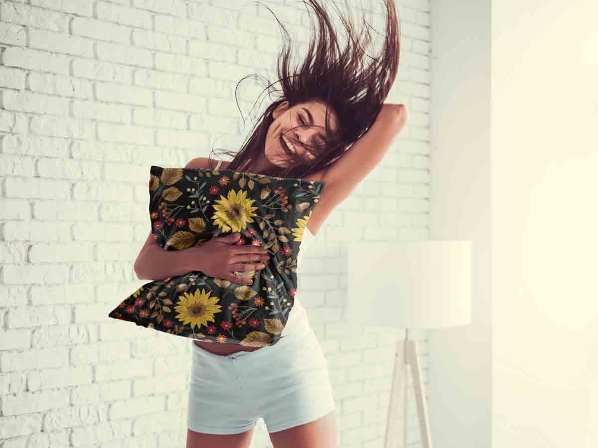 Coussin de santé avec tournesol