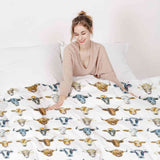 Original therapy blanket - cotton cover white with bull heads