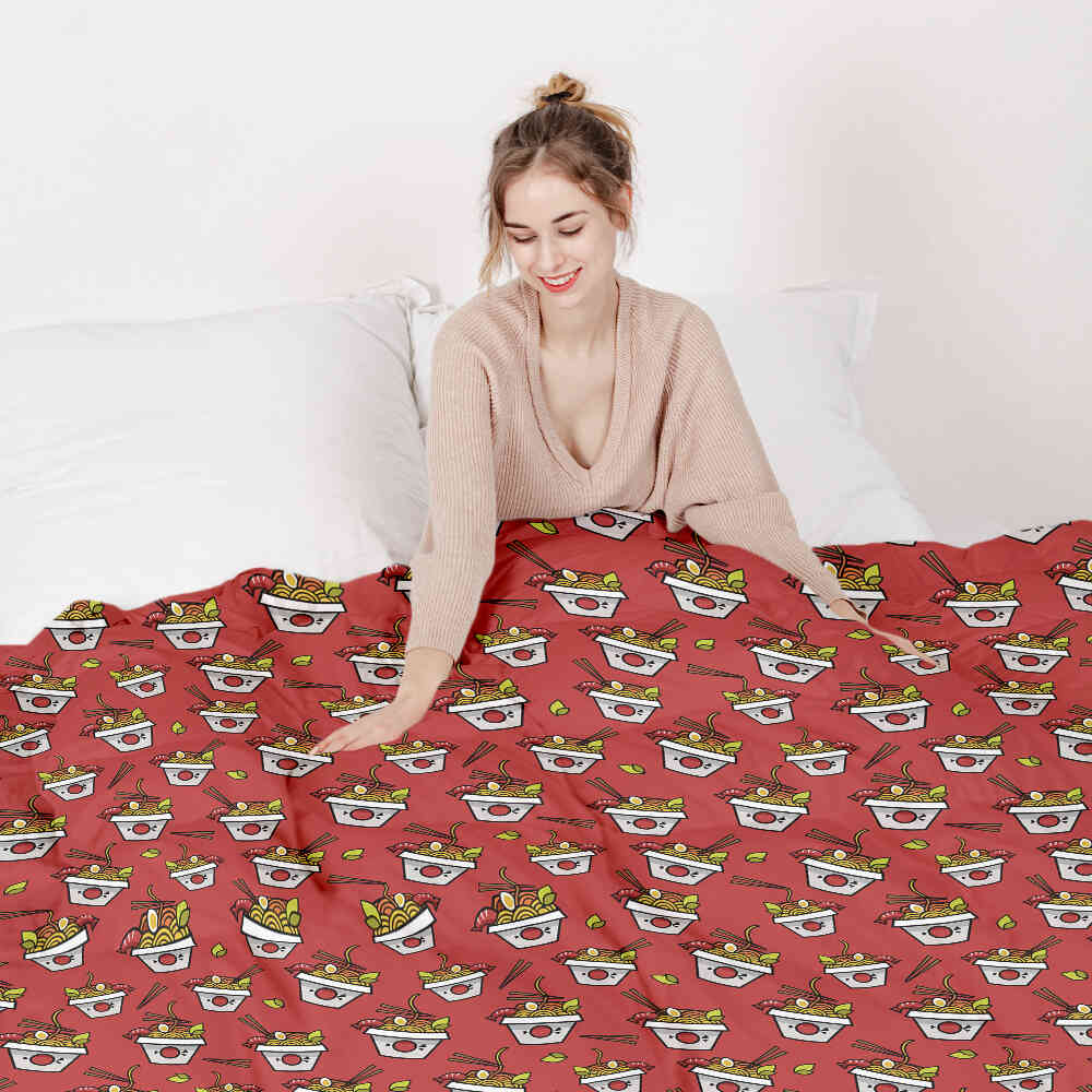 Therapy blankets bedding set red take-away