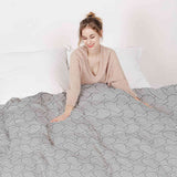 Original therapy blanket - cotton cover gray geometric hearts