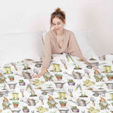 Original therapy blanket - cotton cover white gardening