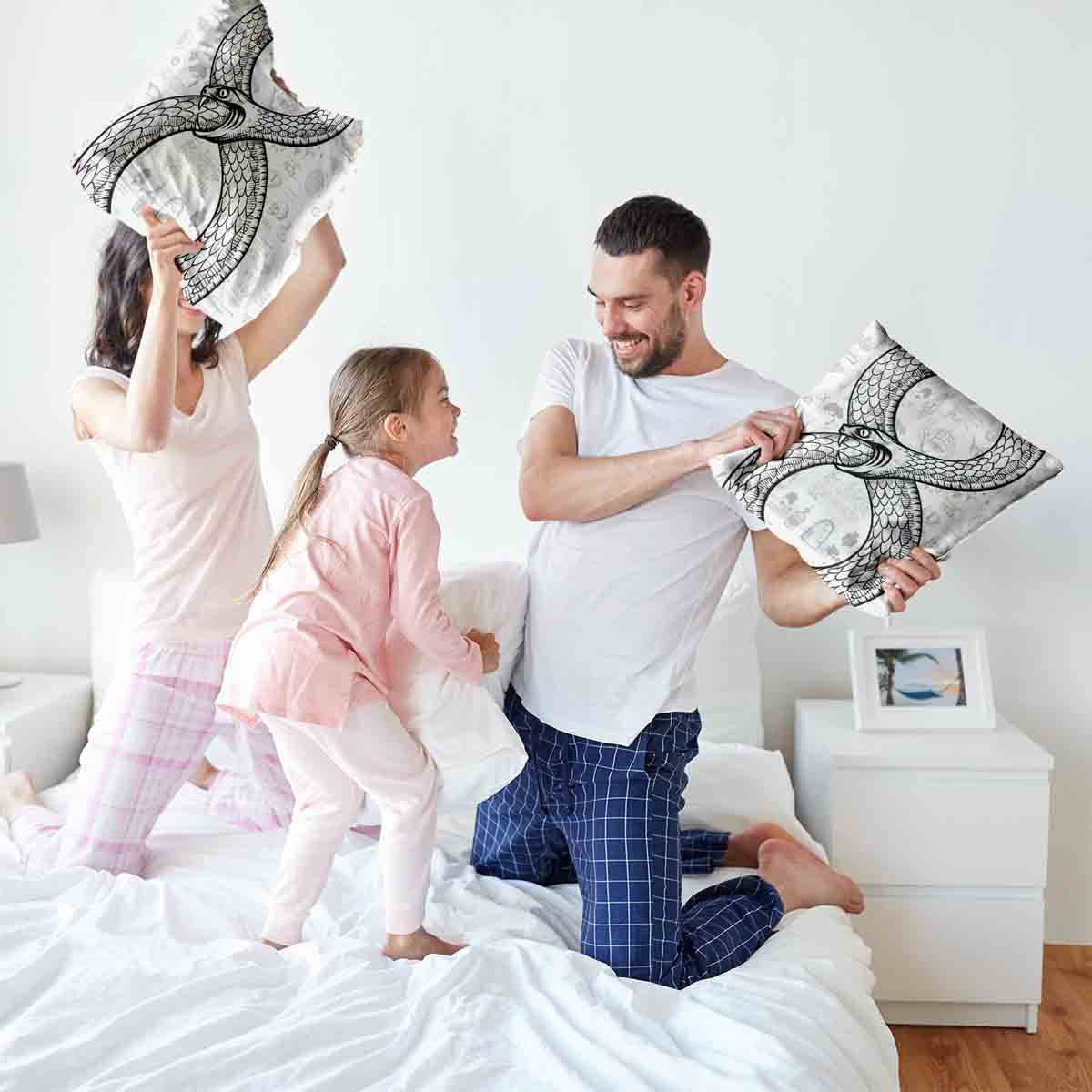 Health pillow with snake motif